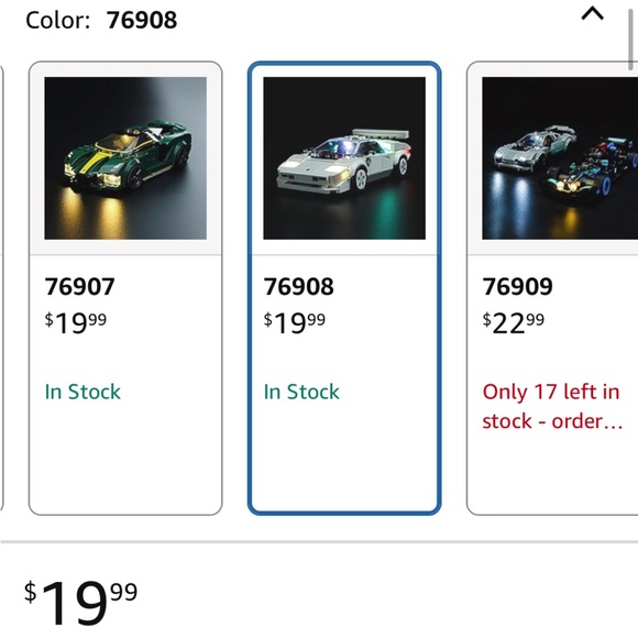 NEW LEGO Speed Champions Lamborghini Countach 76908 + LED Lighting Kit Bundle - Picture 7 of 8